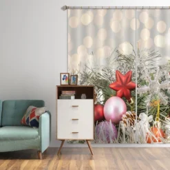 3D Tree Pendant 52028 Christmas Blockout Photo Curtain Printing Curtains Drapes Fabric Window Xmas