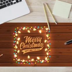 3D Light Post 51183 Christmas Non-slip Office Desk Mouse Mat Large Keyboard Pad Game Xmas