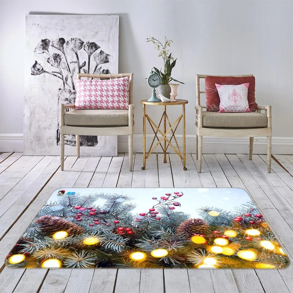 3D Branches 55064 Christmas Non Slip Rug Mat Room Mat Quality Elegant Photo Carpet Xmas 4 3D Branches 55064 Christmas Non Slip Rug Mat Room Mat Quality Elegant Photo Carpet Xmas - Image 2