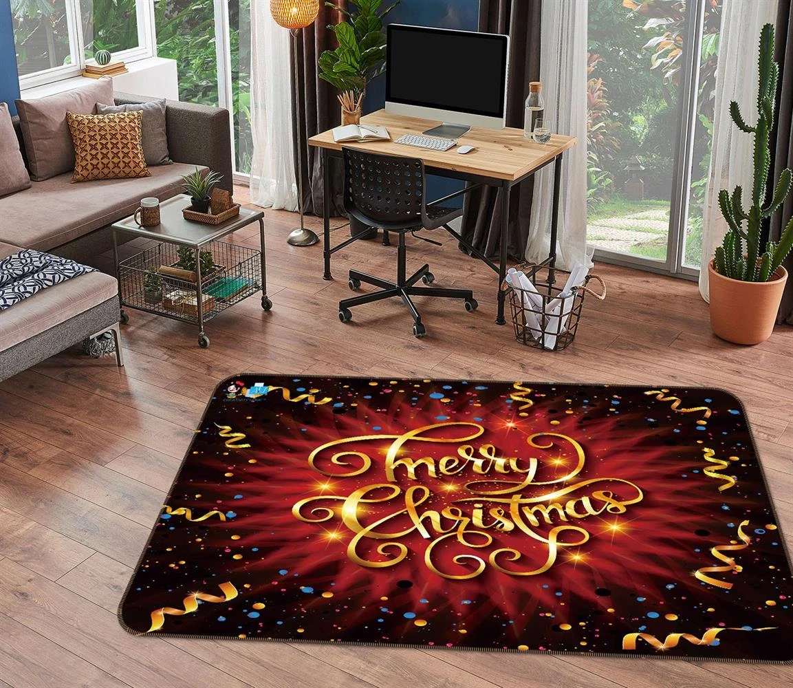 3D Golden Letters 55112 Christmas Non Slip Rug Mat Room Mat Quality Elegant Photo Carpet Xmas 5 3D Golden Letters 55112 Christmas Non Slip Rug Mat Room Mat Quality Elegant Photo Carpet Xmas - Image 3