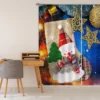 3D Snowman 52098 Christmas Blockout Photo Curtain Printing Curtains Drapes Fabric Window Xmas