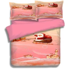 3D Christmas Gift 030 Bed Pillowcases Quilt Cover Set Bedding Set Pillowcases Duvet Cover KING SINGL
