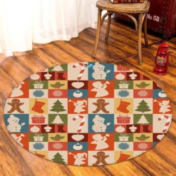 3D Palace Christmas Pattern 078 Round Non Slip Rug Mat Room Mat Quality Elegant Photo Carpet 5 3D Palace Christmas Pattern 078 Round Non Slip Rug Mat Room Mat Quality Elegant Photo Carpet -Amscan Sales Store 7db888867af4665264b52b57c34b95e2