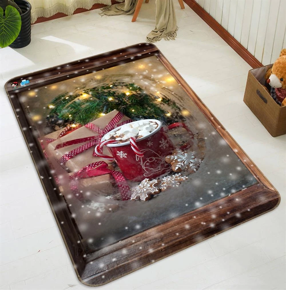 3D Red Cup 55157 Christmas Non Slip Rug Mat Room Mat Quality Elegant Photo Carpet Xmas 4 3D Red Cup 55157 Christmas Non Slip Rug Mat Room Mat Quality Elegant Photo Carpet Xmas - Image 2