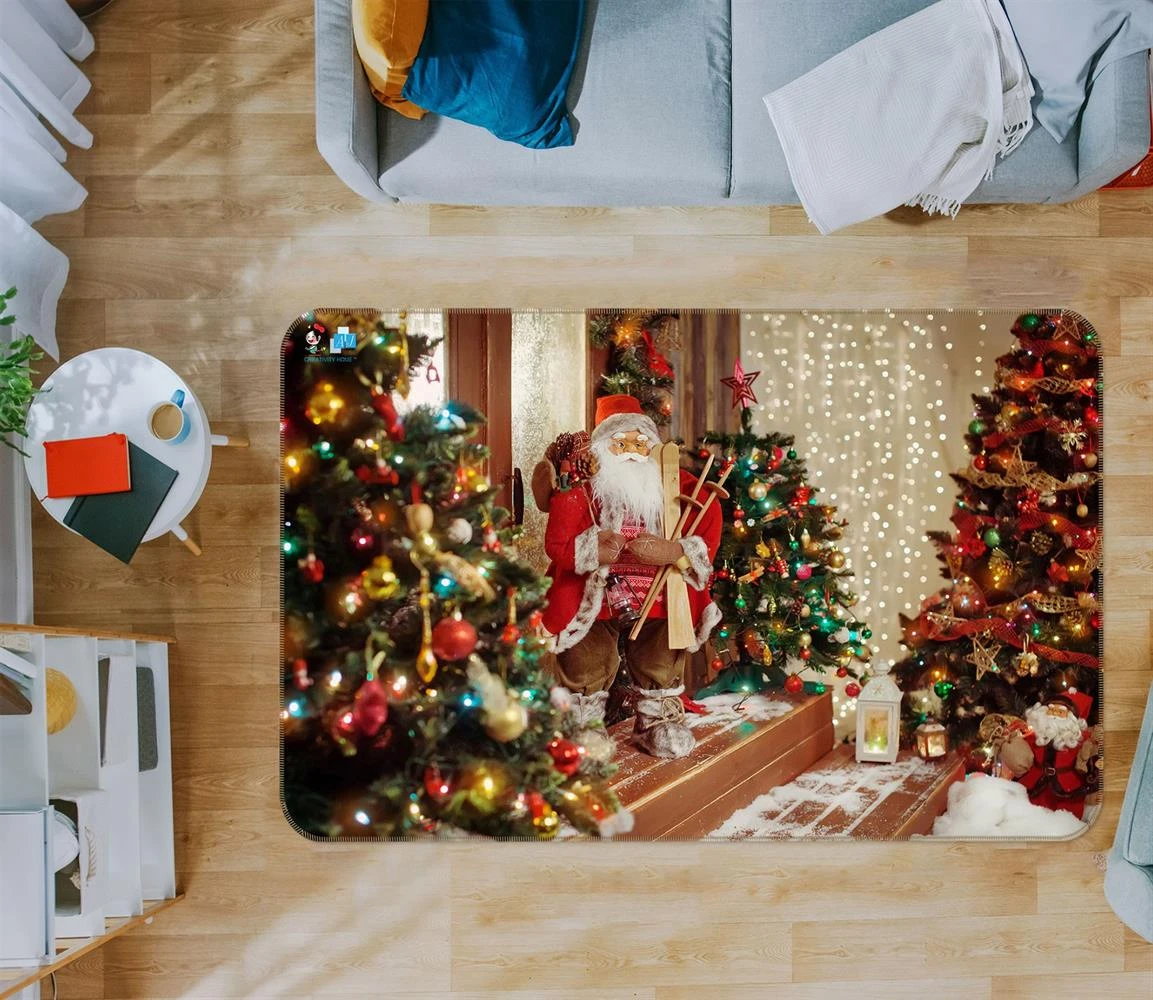 3D Tree Santa Claus 54245 Christmas Non Slip Rug Mat Room Mat Quality Elegant Photo Carpet Xmas 5 3D Tree Santa Claus 54245 Christmas Non Slip Rug Mat Room Mat Quality Elegant Photo Carpet Xmas - Image 3
