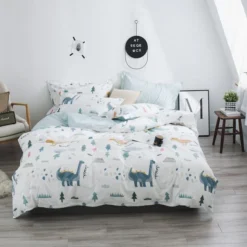 3D Dinosaur Christmas Tree 5139 Bed Pillowcases Quilt Cover Set Bedding Set Pillowcases Duvet Cover