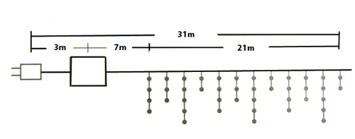 500 LED Icicle Christmas Rope Light Warm White 5 500 LED Icicle Christmas Rope Light Warm White - Image 3