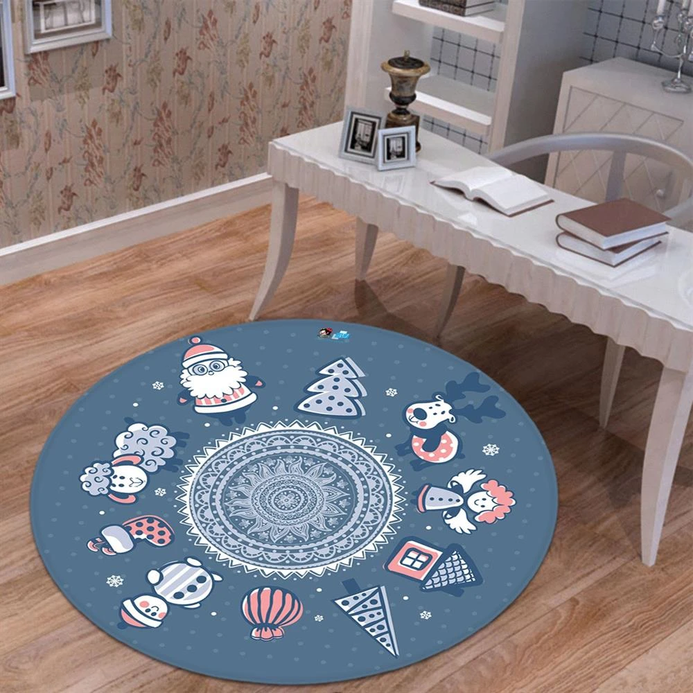 3D Tree Deer Santa Claus 66007 Christmas Round Non Slip Rug Mat Room Mat Quality Elegant Photo Carpe 3 3D Tree Deer Santa Claus 66007 Christmas Round Non Slip Rug Mat Room Mat Quality Elegant Photo Carpe