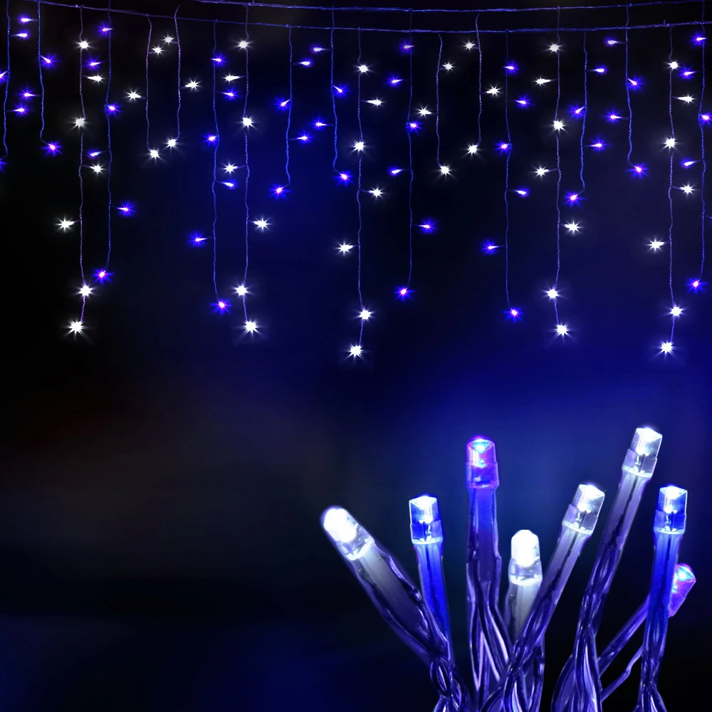 Jingle Jollys 30M Christmas Icicle Lights String Light Outdoor Xmas Lamp Blue 6 Jingle Jollys 30M Christmas Icicle Lights String Light Outdoor Xmas Lamp Blue - Image 4