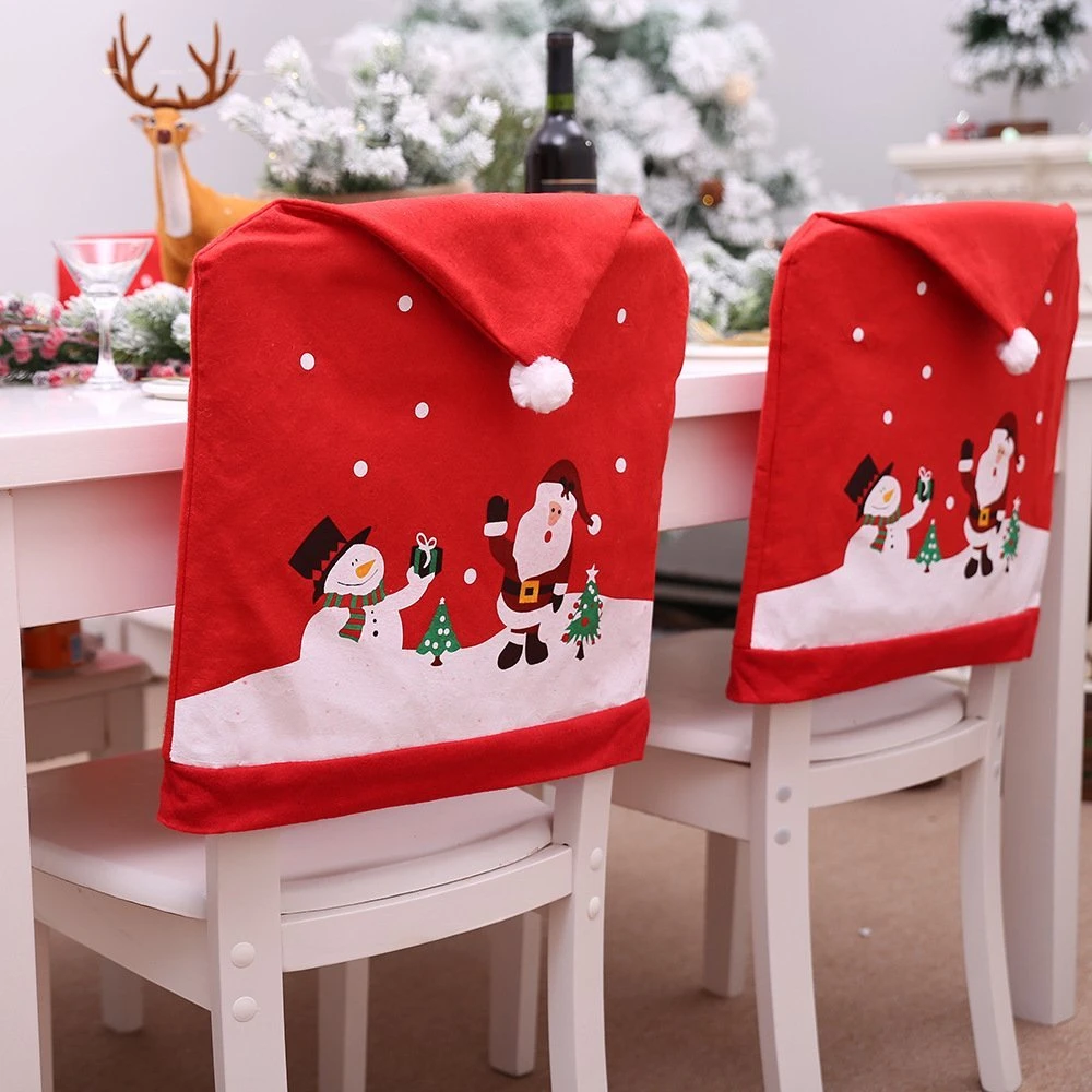 10x Christmas Santa Hat Chair Covers Table Cloth Dinner Home Décor Ornaments 3 10x Christmas Santa Hat Chair Covers Table Cloth Dinner Home Décor Ornaments