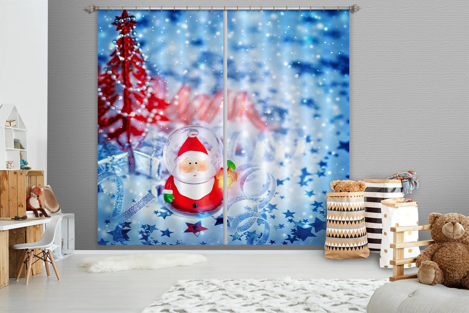 3D Santa Claus Ornaments 52018 Christmas Blockout Photo Curtain Printing Curtains Drapes Fabric Wind 3 3D Santa Claus Ornaments 52018 Christmas Blockout Photo Curtain Printing Curtains Drapes Fabric Wind