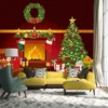 3D Christmas Fireplace 101 Wallpaper Mural Wall Mural Wall Murals Removable Wallpaper Woven Paper (n -Amscan Sales Store 882a7744e861f938e625eade9872feb2 1