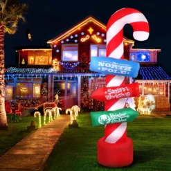 Jingle Jollys Christmas Inflatable Candy Pole 2.4M Lights Outdoor Decorations -Amscan Sales Store 8a5f8e04824155a81819933678c11f1c