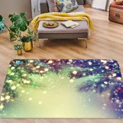 3D Tree Light 55074 Christmas Non Slip Rug Mat Room Mat Quality Elegant Photo Carpet Xmas