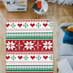 3D Snowflake Pattern 55154 Christmas Non Slip Rug Mat Room Mat Quality Elegant Photo Carpet Xmas