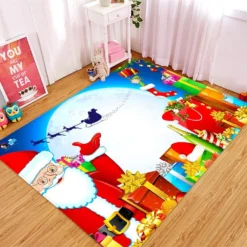 3D Santa Gift 65199 Christmas Non Slip Rug Mat Room Mat Quality Elegant Photo Carpet Xmas