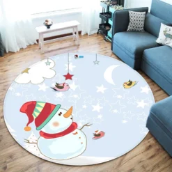 3D Snowman 66037 Christmas Round Non Slip Rug Mat Room Mat Quality Elegant Photo Carpet Xmas -Amscan Sales Store 93b0f9538ecd6683778ff38386bb18f9
