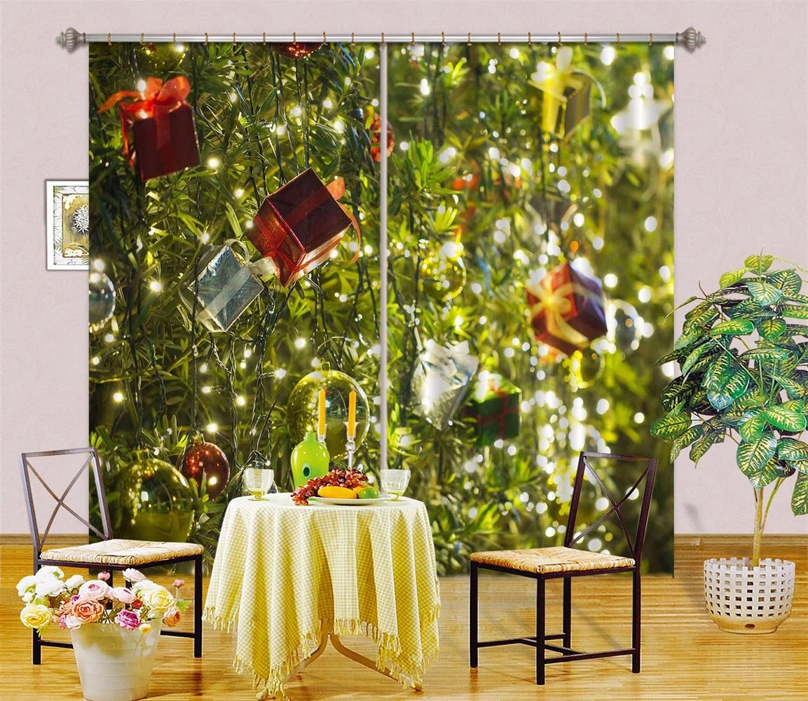 3D Gift Box Pendant 52056 Christmas Blockout Photo Curtain Printing Curtains Drapes Fabric Window Xm 3 3D Gift Box Pendant 52056 Christmas Blockout Photo Curtain Printing Curtains Drapes Fabric Window Xm