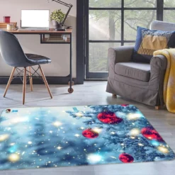 3D Snow Tree Red Ball 54258 Christmas Non Slip Rug Mat Room Mat Quality Elegant Photo Carpet Xmas -Amscan Sales Store 95b0e478de305295d1ff177a0a64d0f9