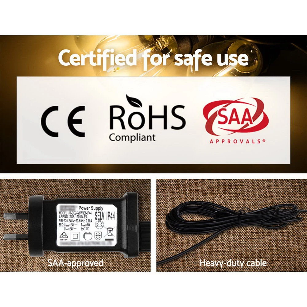 Jingle Jollys 14m LED Festoon String Lights Kits Wedding Party Christmas Outdoor Decorations 7 Jingle Jollys 14m LED Festoon String Lights Kits Wedding Party Christmas Outdoor Decorations - Image 5