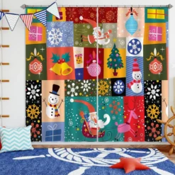 3D Colored Square Santa Tree 52007 Christmas Blockout Photo Curtain Printing Curtains Drapes Fabric 7 3D Colored Square Santa Tree 52007 Christmas Blockout Photo Curtain Printing Curtains Drapes Fabric -Amscan Sales Store 96fcfea348448dfa44a9fe9bded65dc5