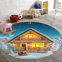 3D Snow House 54049 Christmas Round Non Slip Rug Mat Room Mat Quality Elegant Photo Carpet Xmas 7 3D Snow House 54049 Christmas Round Non Slip Rug Mat Room Mat Quality Elegant Photo Carpet Xmas -Amscan Sales Store 97eb2b2acfeeff11de48de5043b199e0