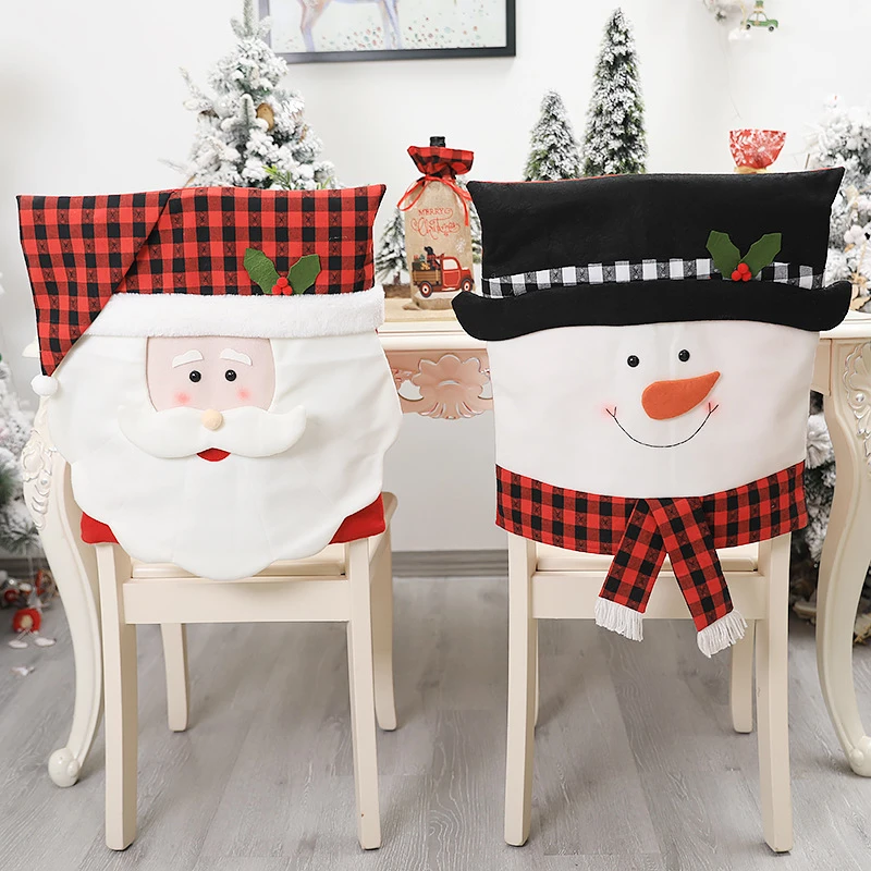 2 Pack Christmas Family Holiday Party Decorations Chair Cover Protector Seat Slipcovers 6 2 Pack Christmas Family Holiday Party Decorations Chair Cover Protector Seat Slipcovers - Image 4