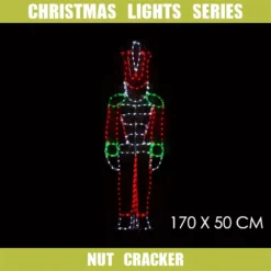 Christmas LED Motif Nut Cracker 170x50cm Indoor Outdoor Display Sign