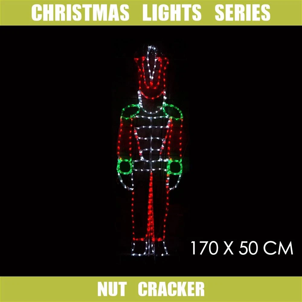 Christmas LED Motif Nut Cracker 170x50cm Indoor Outdoor Display Sign 3 Christmas LED Motif Nut Cracker 170x50cm Indoor Outdoor Display Sign