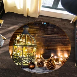 3D String Lights Pineta 54084 Christmas Round Non Slip Rug Mat Room Mat Quality Elegant Photo Carpet 7 3D String Lights Pineta 54084 Christmas Round Non Slip Rug Mat Room Mat Quality Elegant Photo Carpet -Amscan Sales Store 9a6f8f197e1276decaece189ca57a908