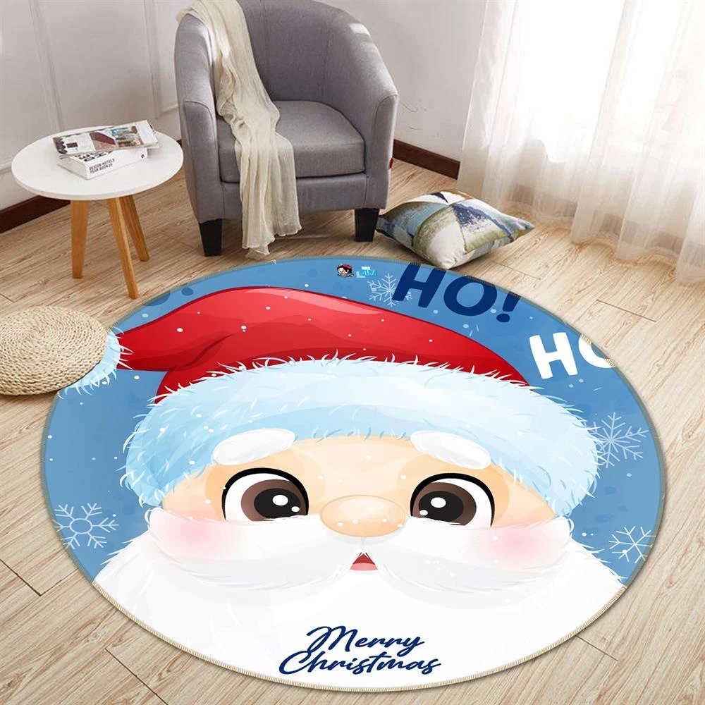 3D Santa Claus 54105 Christmas Round Non Slip Rug Mat Room Mat Quality Elegant Photo Carpet Xmas 4 3D Santa Claus 54105 Christmas Round Non Slip Rug Mat Room Mat Quality Elegant Photo Carpet Xmas - Image 2
