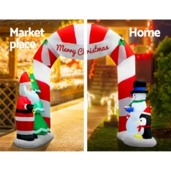 Jingle Jollys Christmas Inflatable Santa Archway 3M Outdoor Decorations Lights 12 Jingle Jollys Christmas Inflatable Santa Archway 3M Outdoor Decorations Lights -Amscan Sales Store 9db088eec7a644fb363da012a28a69d8