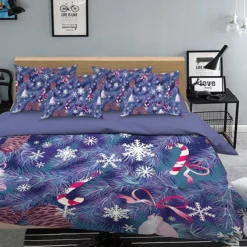 3D Christmas Tree Bells 146 Bed Pillowcases Quilt Cover Set Bedding Set Pillowcases Duvet Cover KIN