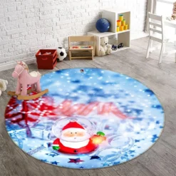 3D Glass Ball Santa 54018 Christmas Round Non Slip Rug Mat Room Mat Quality Elegant Photo Carpet Xma 7 3D Glass Ball Santa 54018 Christmas Round Non Slip Rug Mat Room Mat Quality Elegant Photo Carpet Xma -Amscan Sales Store a41da1aeea4528583627771cec2cc54a