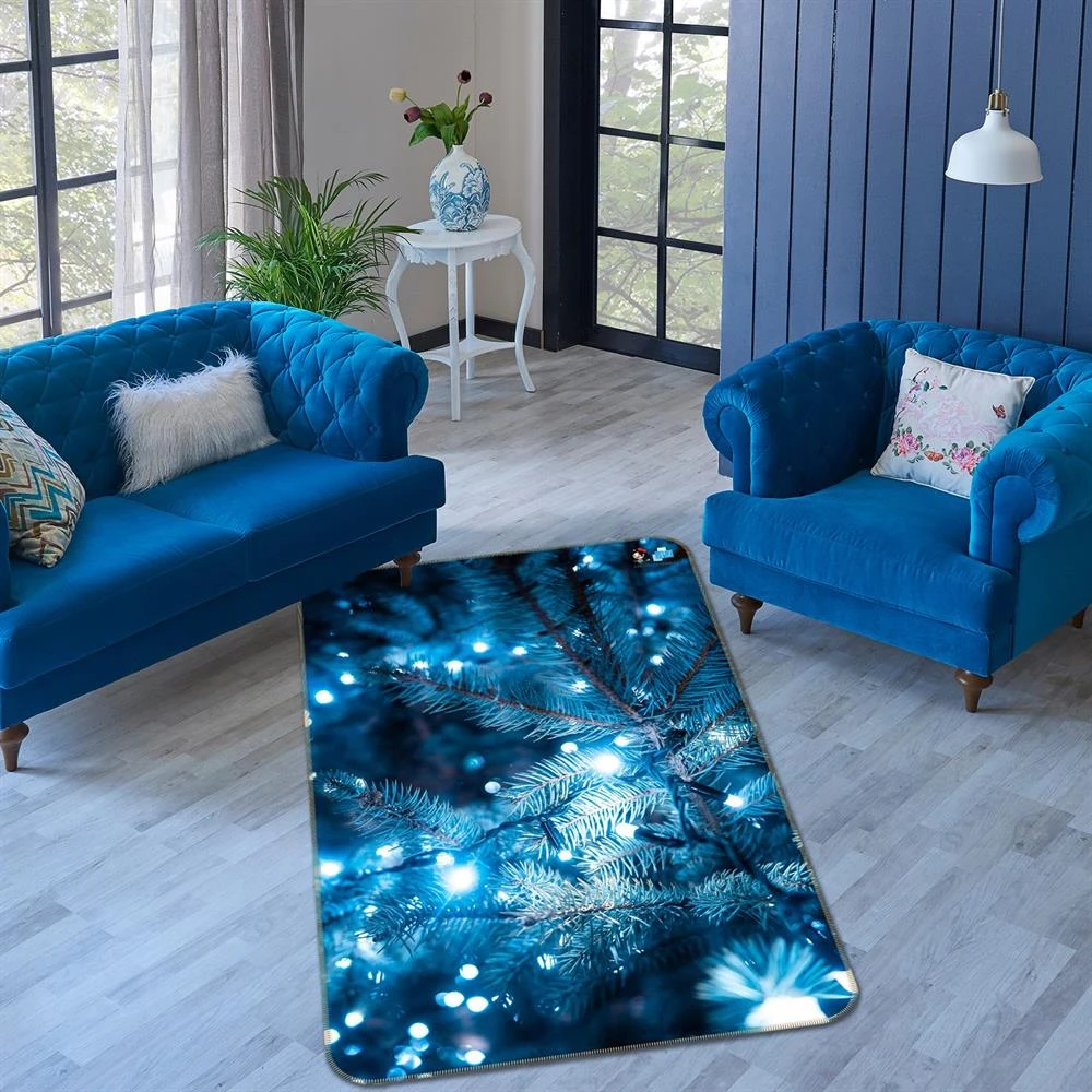3D Blue Light Branches 55122 Christmas Non Slip Rug Mat Room Mat Quality Elegant Photo Carpet Xmas 5 3D Blue Light Branches 55122 Christmas Non Slip Rug Mat Room Mat Quality Elegant Photo Carpet Xmas - Image 3