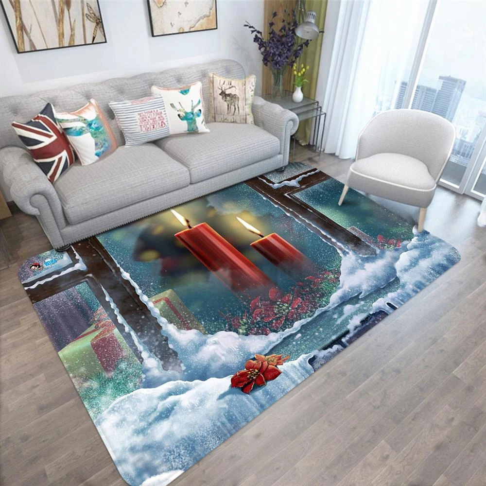 3D Glass Candle Snow 65184 Christmas Non Slip Rug Mat Room Mat Quality Elegant Photo Carpet Xmas 3 3D Glass Candle Snow 65184 Christmas Non Slip Rug Mat Room Mat Quality Elegant Photo Carpet Xmas