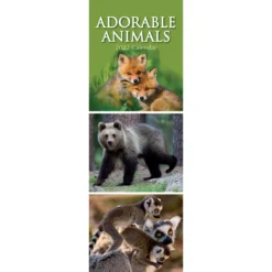 Adorable Animals - 2022 Slim Slimline Wall Calendar New Year Christmas Gift