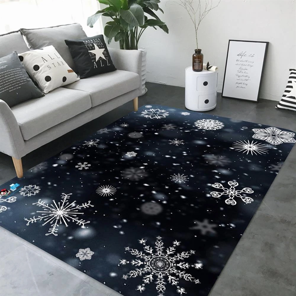3D Snowflake Pattern 65191 Christmas Non Slip Rug Mat Room Mat Quality Elegant Photo Carpet Xmas 5 3D Snowflake Pattern 65191 Christmas Non Slip Rug Mat Room Mat Quality Elegant Photo Carpet Xmas - Image 3