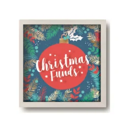 Christmas Wooden Shadow Money Box - A