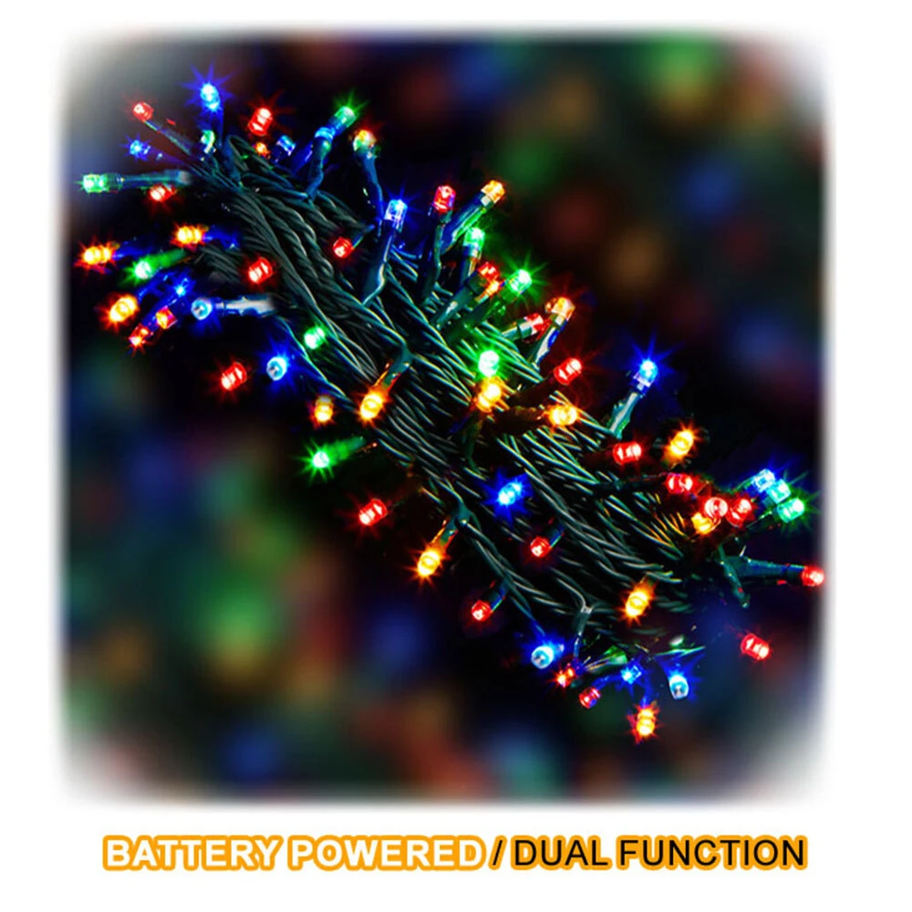 Sansai 50 LED Battery Lumini Decorative/Christmas String Lights Multi-Colour 4 Sansai 50 LED Battery Lumini Decorative/Christmas String Lights Multi-Colour - Image 2