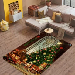 3D Tree Little Trojan Horse 55030 Christmas Non Slip Rug Mat Room Mat Quality Elegant Photo Carpet X