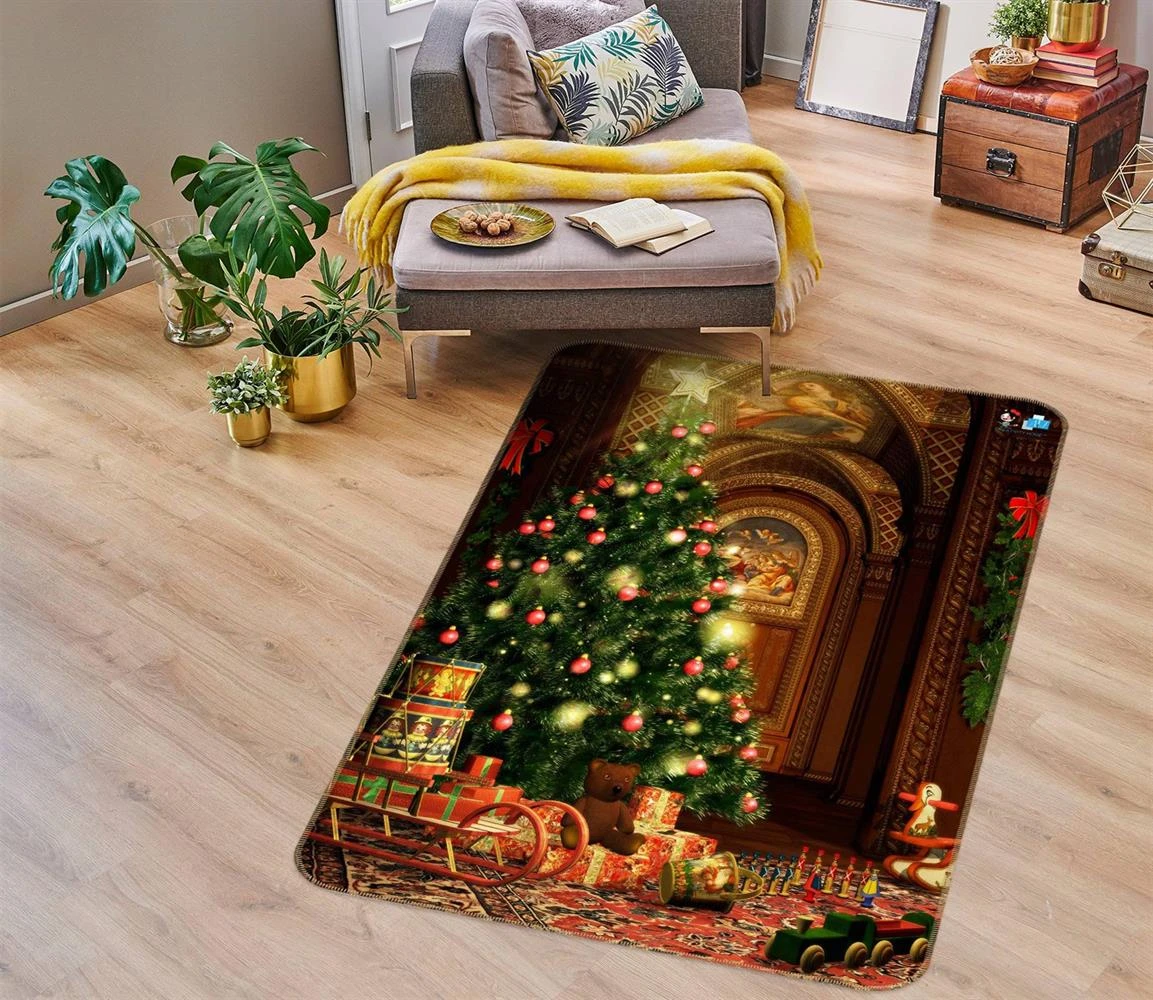 3D Tree 55028 Christmas Non Slip Rug Mat Room Mat Quality Elegant Photo Carpet Xmas 5 3D Tree 55028 Christmas Non Slip Rug Mat Room Mat Quality Elegant Photo Carpet Xmas - Image 3