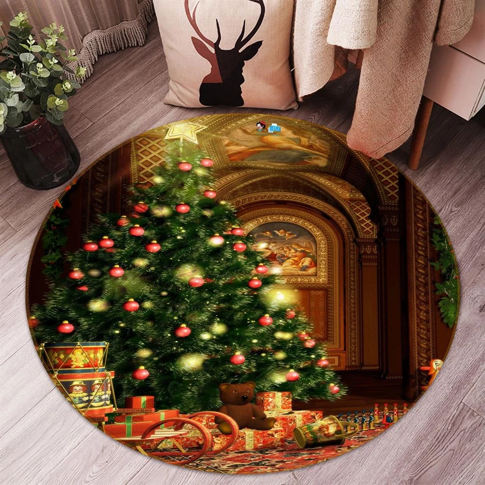 3D Christmas Tree 72257 Round Non Slip Rug Mat Room Mat Quality Elegant Photo Carpet 3 3D Christmas Tree 72257 Round Non Slip Rug Mat Room Mat Quality Elegant Photo Carpet