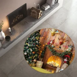 3D Fireplace Tree 54075 Christmas Round Non Slip Rug Mat Room Mat Quality Elegant Photo Carpet Xmas 7 3D Fireplace Tree 54075 Christmas Round Non Slip Rug Mat Room Mat Quality Elegant Photo Carpet Xmas -Amscan Sales Store b26f83e930e4d483479b7b7c16ed8d26