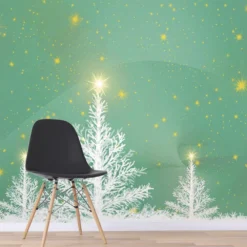 3D Shining Christmas Xmas Tree 6 Wallpaper Mural Wall Mural Wall Murals Removable Wallpaper Self-adh