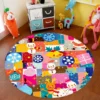 3D Color Cartoon Snowman Deer 54012 Christmas Round Non Slip Rug Mat Room Mat Quality Elegant Photo