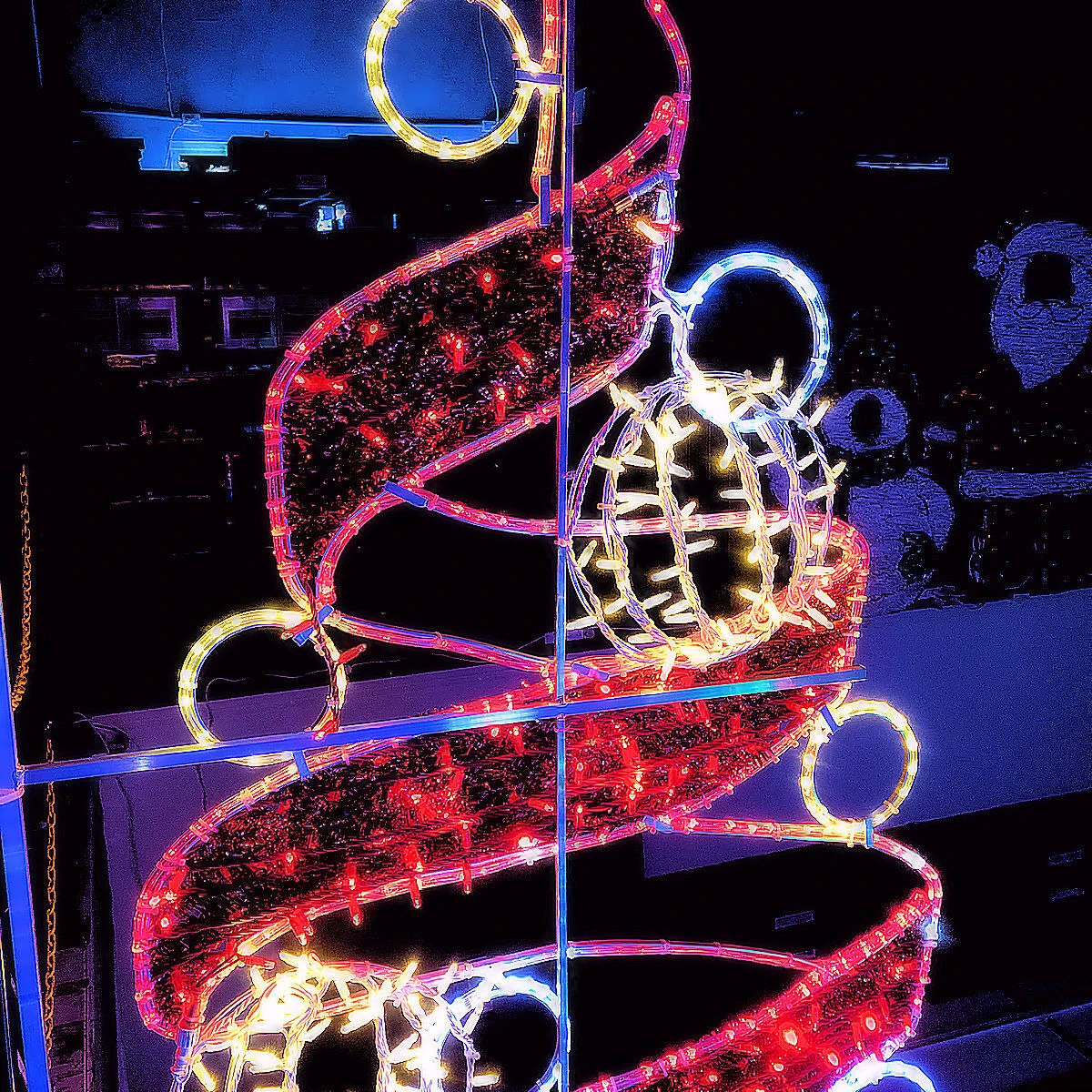 Christmas Complete Red Christmas Tree Lamp Pole Rope Light Motif 122cm 4 Christmas Complete Red Christmas Tree Lamp Pole Rope Light Motif 122cm - Image 2