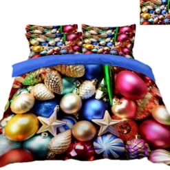3D Christmas Colored Beads 85 Bed Pillowcases Quilt Cover Set Bedding Set Pillowcases Duvet Cover KI