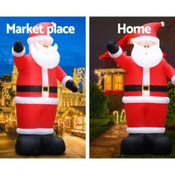 Jingle Jollys 5M Christmas Inflatable Santa Outdoor Xmas Decorations LED Lights -Amscan Sales Store b85b6a33fc2a9752345b1a275474540e