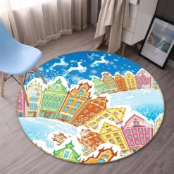 3D Colorful Houses 54137 Christmas Round Non Slip Rug Mat Room Mat Quality Elegant Photo Carpet Xmas 6 3D Colorful Houses 54137 Christmas Round Non Slip Rug Mat Room Mat Quality Elegant Photo Carpet Xmas -Amscan Sales Store b8d012ad6091d85a0e75db736b4699a6